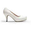 imageDREAM PAIRS Tiffany Womens Classic Elegant Versatile Low Stiletto Heel Dress Platform Pumps ShoesWhitePu