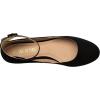 imageDREAM PAIRS Womens Dress Flats Ballet Low Wedge Round Toe Ankle Strap Comfortable Casual Flats ShoesBlack Suede