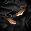 imageDREAM PAIRS Womens Dress Flats Ballet Low Wedge Round Toe Ankle Strap Comfortable Casual Flats ShoesBlack Suede