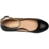 imageDREAM PAIRS Womens Dress Flats Ballet Low Wedge Round Toe Ankle Strap Comfortable Casual Flats ShoesBlackPu1