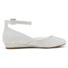 imageDREAM PAIRS Womens Dress Flats Ballet Low Wedge Round Toe Ankle Strap Comfortable Casual Flats ShoesSilver Glitter