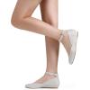 imageDREAM PAIRS Womens Dress Flats Ballet Low Wedge Round Toe Ankle Strap Comfortable Casual Flats ShoesSilver Glitter