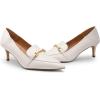 imageDREAM PAIRS Womens Heels Pointed Toe Kitten Heels Pump Shoes Whitepu  10 SDPU2313W
