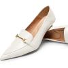 imageDREAM PAIRS Womens Heels Pointed Toe Kitten Heels Pump Shoes Whitepu  10 SDPU2313W