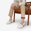 imageDREAM PAIRS Womens Heels Pointed Toe Kitten Heels Pump Shoes Whitepu  10 SDPU2313W