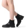 imageDREAM PAIRS Womens Low Heel Chelsea Ankle Boots Fashion Slip On Elastic Fall Booties ShoesBlackPu
