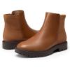 imageDREAM PAIRS Womens Low Heel Chelsea Ankle Boots Fashion Slip On Elastic Fall Booties ShoesBrown1
