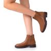 imageDREAM PAIRS Womens Low Heel Chelsea Ankle Boots Fashion Slip On Elastic Fall Booties ShoesBrown1
