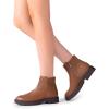 imageDREAM PAIRS Womens Low Heel Chelsea Ankle Boots Fashion Slip On Elastic Fall Booties ShoesBrown1