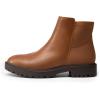 imageDREAM PAIRS Womens Low Heel Chelsea Ankle Boots Fashion Slip On Elastic Fall Booties ShoesBrown1
