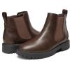 imageDREAM PAIRS Womens Low Heel Chelsea Ankle Boots Fashion Slip On Elastic Fall Booties ShoesBrownPu
