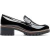 imageDREAM PAIRS Womens Platform Chunky Heeled Loafers Womens Business Casual ShoesBlack Pat