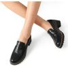 imageDREAM PAIRS Womens Platform Chunky Heeled Loafers Womens Business Casual ShoesBlack Pu