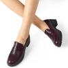 imageDREAM PAIRS Womens Platform Chunky Heeled Loafers Womens Business Casual ShoesBurgundy Pu