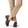 imageDREAM PAIRS Womens Platform Chunky Heeled Loafers Womens Business Casual ShoesBurgundy Pu