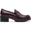 imageDREAM PAIRS Womens Platform Chunky Heeled Loafers Womens Business Casual ShoesBurgundy Pu