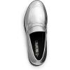 imageDREAM PAIRS Womens Platform Chunky Heeled Loafers Womens Business Casual ShoesSilver Pu