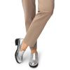 imageDREAM PAIRS Womens Platform Chunky Heeled Loafers Womens Business Casual ShoesSilver Pu