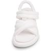 imageDREAM PAIRS Womens SDFS2334W Womens Strappy Flat Sandals Slip On Open Toe Comfot Slides for Summer White Size 9