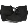 imageDREAM PAIRS Womens Wedge Boots Casual Fashion Lace Up Low Heel Ankle Booties ShoesBlack