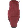 imageDREAM PAIRS Womens Wedge Boots Casual Fashion Lace Up Low Heel Ankle Booties ShoesBurgundy