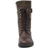 imageDREAM PAIRS Womens Winter Lace up Mid Calf Combat Riding Military BootsBrown