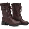 imageDREAM PAIRS Womens Winter Lace up Mid Calf Combat Riding Military BootsBurgundy