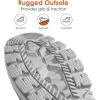 imageDREAM PAIRS Womens Winter Snow Boots Waterproof Lightweight Warm Fashion Janara Mid Calf BootLight Grey