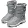imageDREAM PAIRS Womens Winter Snow Boots Waterproof Lightweight Warm Fashion Janara Mid Calf BootLight Grey