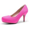imageDREAM PAIRS Tiffany Womens Classic Elegant Versatile Low Stiletto Heel Dress Platform Pumps ShoesFuchsiaSuede