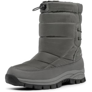 imageDREAM PAIRS Womens Winter Snow Boots Waterproof Lightweight Warm Fashion Janara Mid Calf BootGrey