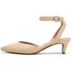 imageDREAM PAIRS Kitten Heels for Women Low Heel Dress Shoes Wedding Dress Closed Toe Pump ShoesNude