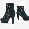 imageDREAM PAIRS Womens Ankle Boots High Stiletto Heel Booties Fashion Zipper Short BootsDarkBlue1
