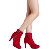 imageDREAM PAIRS Womens Ankle Boots High Stiletto Heel Booties Fashion Zipper Short BootsRed1