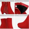 imageDREAM PAIRS Womens Ankle Boots High Stiletto Heel Booties Fashion Zipper Short BootsRed1