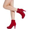 imageDREAM PAIRS Womens Ankle Boots High Stiletto Heel Booties Fashion Zipper Short BootsRed1