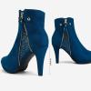imageDREAM PAIRS Womens Ankle Boots High Stiletto Heel Booties Fashion Zipper Short BootsRoyalBlue1