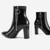 imageDREAM PAIRS Womens Chunky Heel Ankle Booties Pointed Toe Short BootsBlackPat3