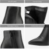 imageDREAM PAIRS Womens Chunky Heel Ankle Booties Pointed Toe Short BootsBlackPu