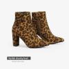 imageDREAM PAIRS Womens Chunky Heel Ankle Booties Pointed Toe Short BootsLeopard