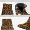 imageDREAM PAIRS Womens Chunky Heel Ankle Booties Pointed Toe Short BootsLeopard
