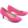 imageDREAM PAIRS Womens Dress Comfortable Low Heel Pump ShoesFuchsiaSuede