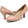imageDREAM PAIRS Womens Dress Comfortable Low Heel Pump ShoesPinkPat