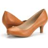 imageDREAM PAIRS Womens Dress Comfortable Low Heel Pump ShoesTanPu