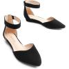 imageDREAM PAIRS Womens Low Wedge Ankle Strap Dress Flats ShoesBlackNubuck