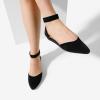 imageDREAM PAIRS Womens Low Wedge Ankle Strap Dress Flats ShoesBlackNubuck