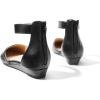 imageDREAM PAIRS Womens Low Wedge Ankle Strap Dress Flats ShoesBlackPu