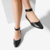 imageDREAM PAIRS Womens Low Wedge Ankle Strap Dress Flats ShoesBlackPu