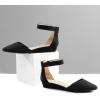 imageDREAM PAIRS Womens Low Wedge Ankle Strap Dress Flats ShoesBlackknit
