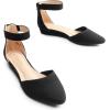 imageDREAM PAIRS Womens Low Wedge Ankle Strap Dress Flats ShoesBlackknit